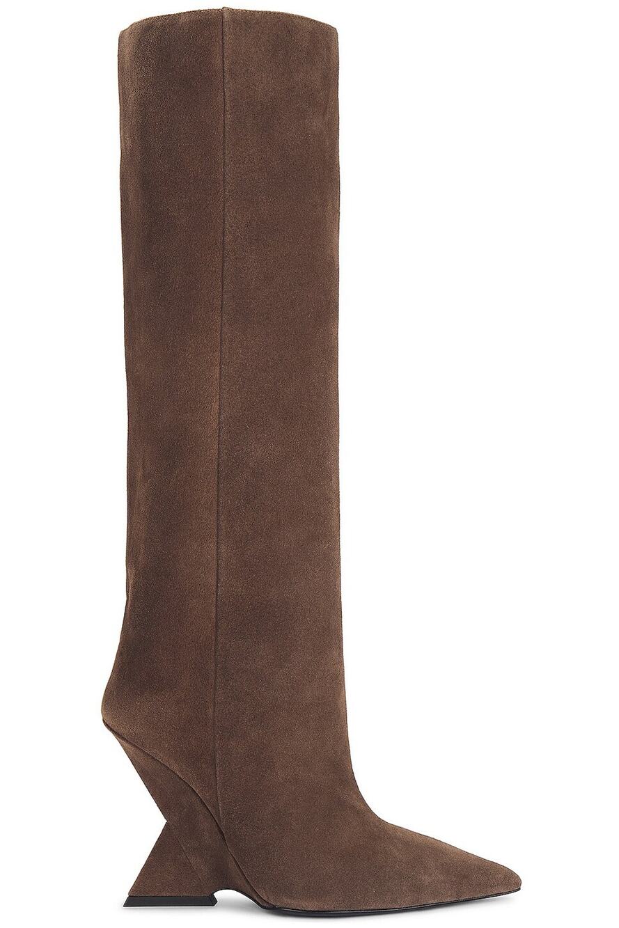 The Attico Suede Dark Grey Cheope Tube Boots Size 40 EU